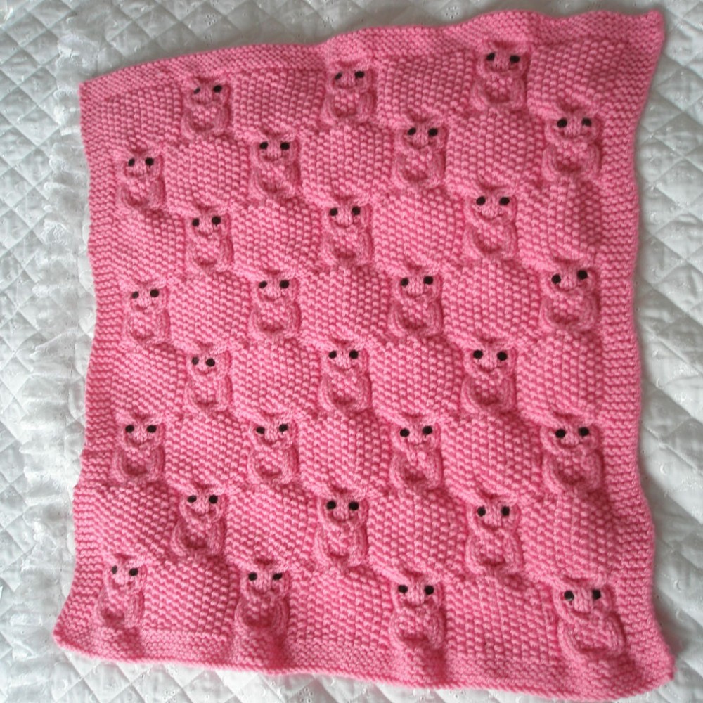 Owl Blanket Knitting pattern #114
